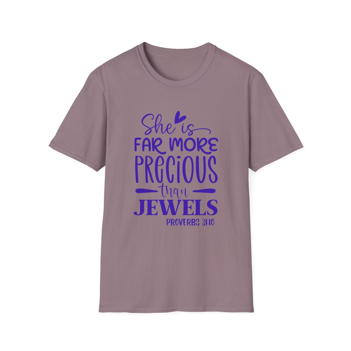 Far More Precious Women's Relaxed/Plus Tshirt (Cobalt Logo) - Sweet Baby Jeez Teez