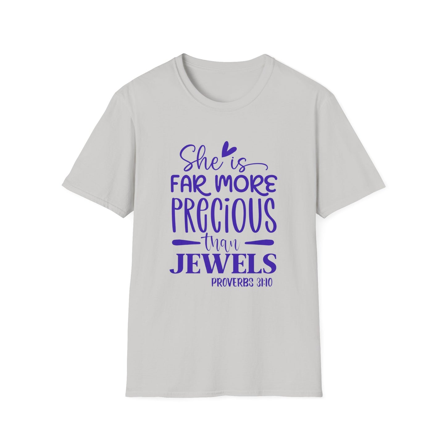 Far More Precious Women's Relaxed/Plus Tshirt (Cobalt Logo) - Sweet Baby Jeez Teez