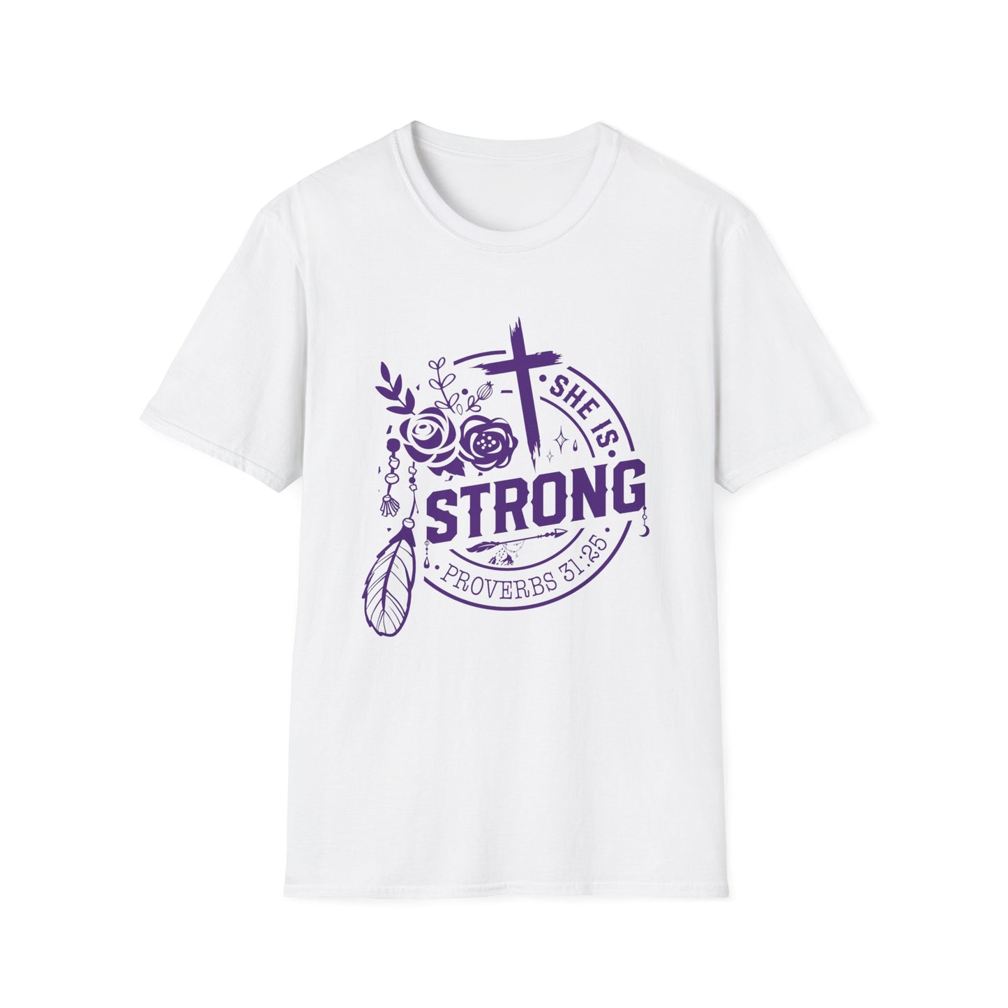 "She is Strong" Proverbs 31:25 Bible Verse Women's Relaxed Tshirt