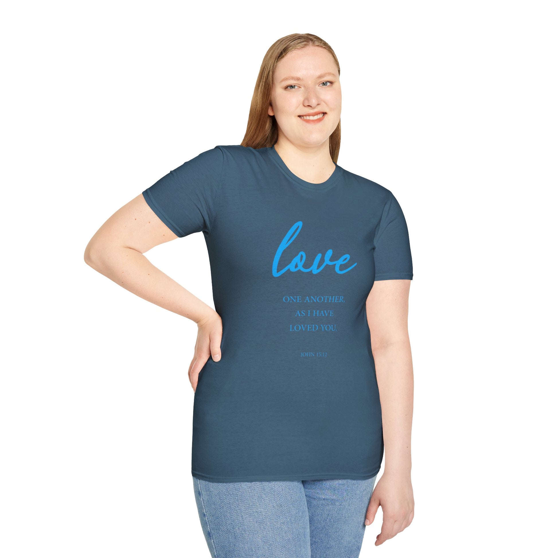Love Women's Relaxed/Plus Tshirt (Aqua Logo) - Sweet Baby Jeez Teez