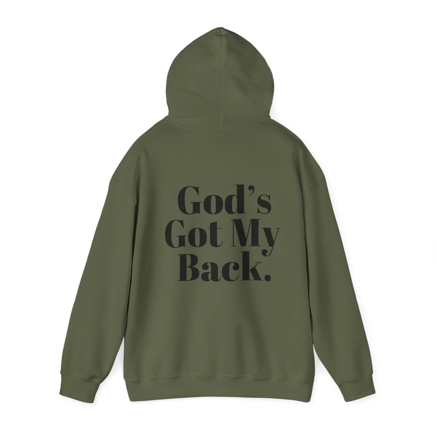 God's Got My Back Men's Hoodie (Black Logo) - Sweet Baby Jeez Teez