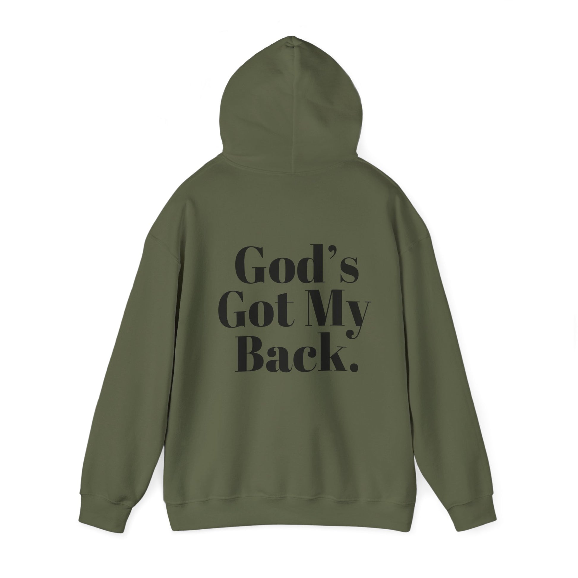 God's Got My Back Men's Hoodie (Black Logo) - Sweet Baby Jeez Teez