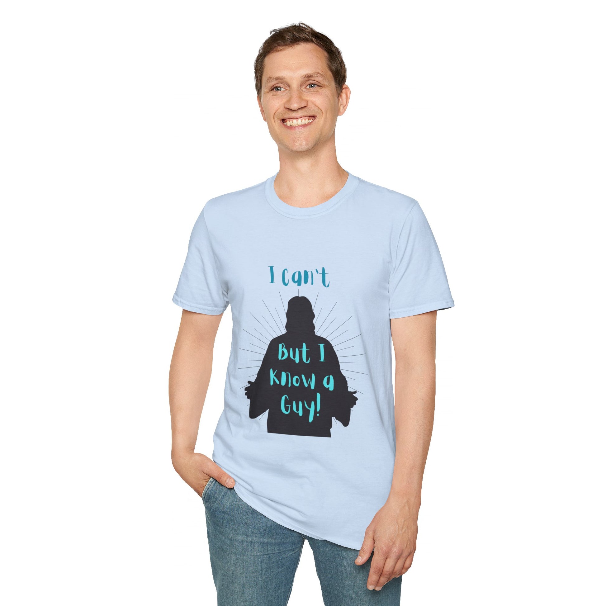 I Know a Guy Men's Tshirt (Black Logo) - Sweet Baby Jeez Teez