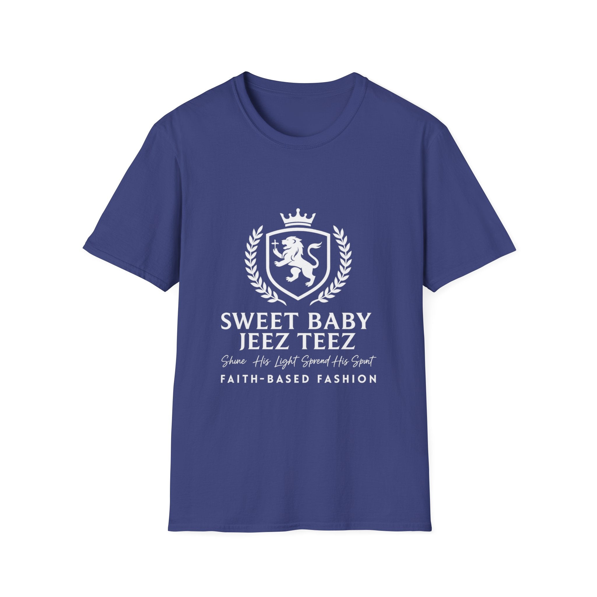 Sweet Baby Jeez Teez Faith-Based Fashion Softstyle T-Shirt (White Logo)