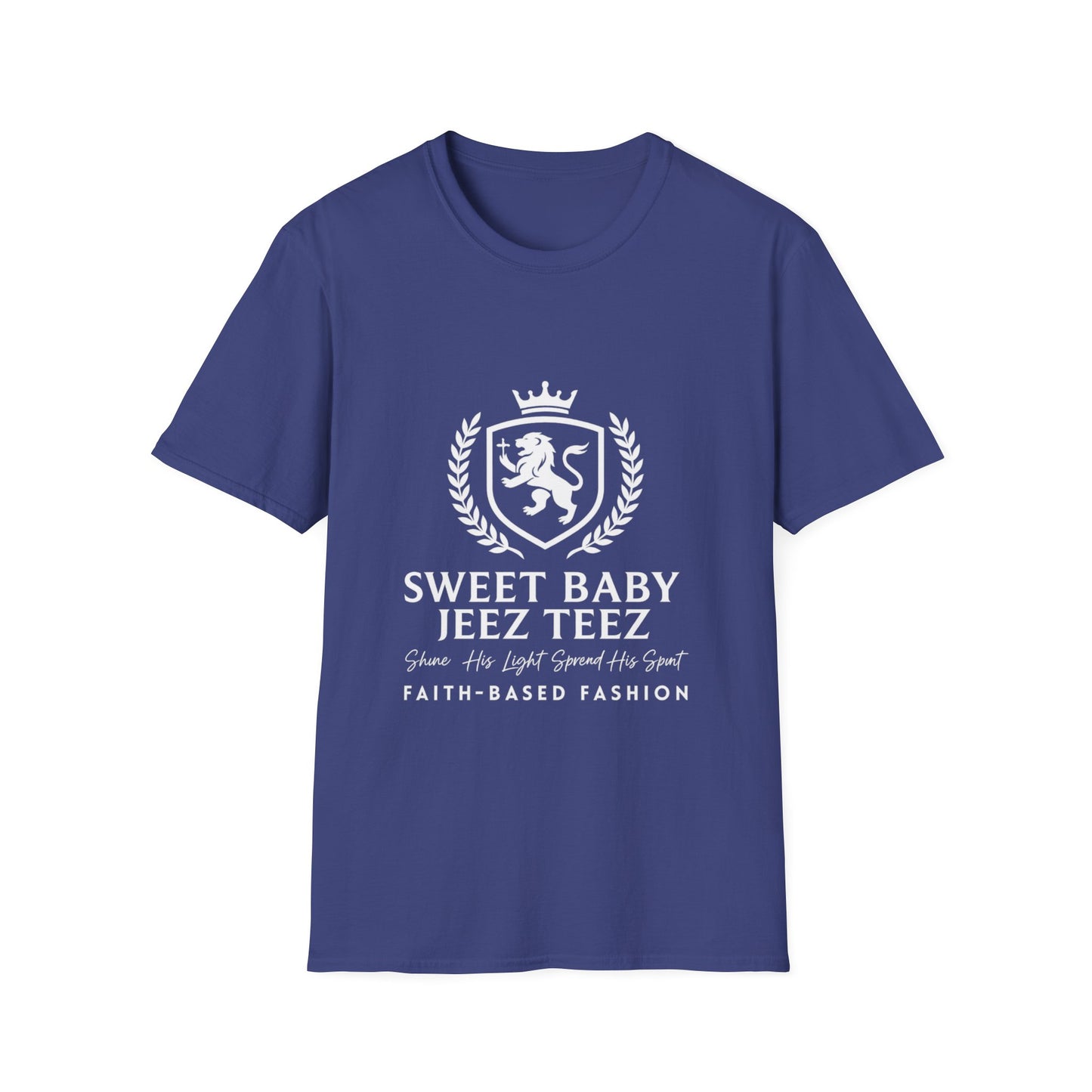 Sweet Baby Jeez Teez Faith-Based Fashion Softstyle T-Shirt (White Logo)