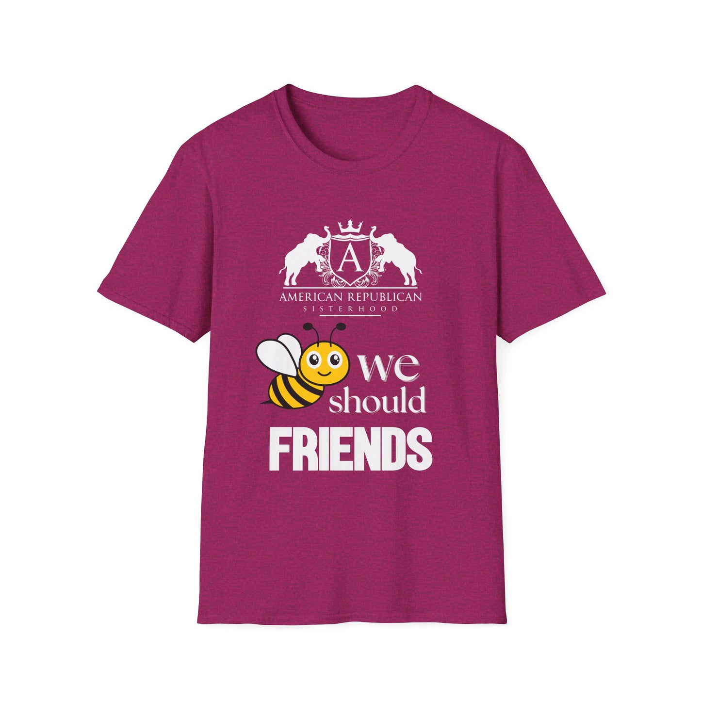 Bee Friends Women's Relaxed/Unisex Tshirt (ARS - Cartoon Logo) - Sweet Baby Jeez Teez