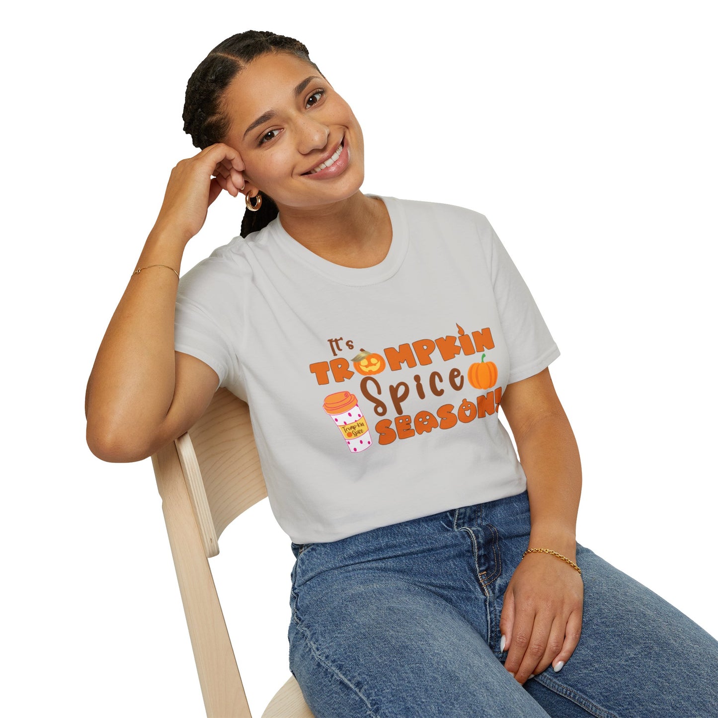 TRUMPkin Spice Ladies T-shirt (Fall Logo) - Sweet Baby Jeez Teez