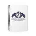 ARS Ruled Spiral Notebook (White with Black Plum Logo)