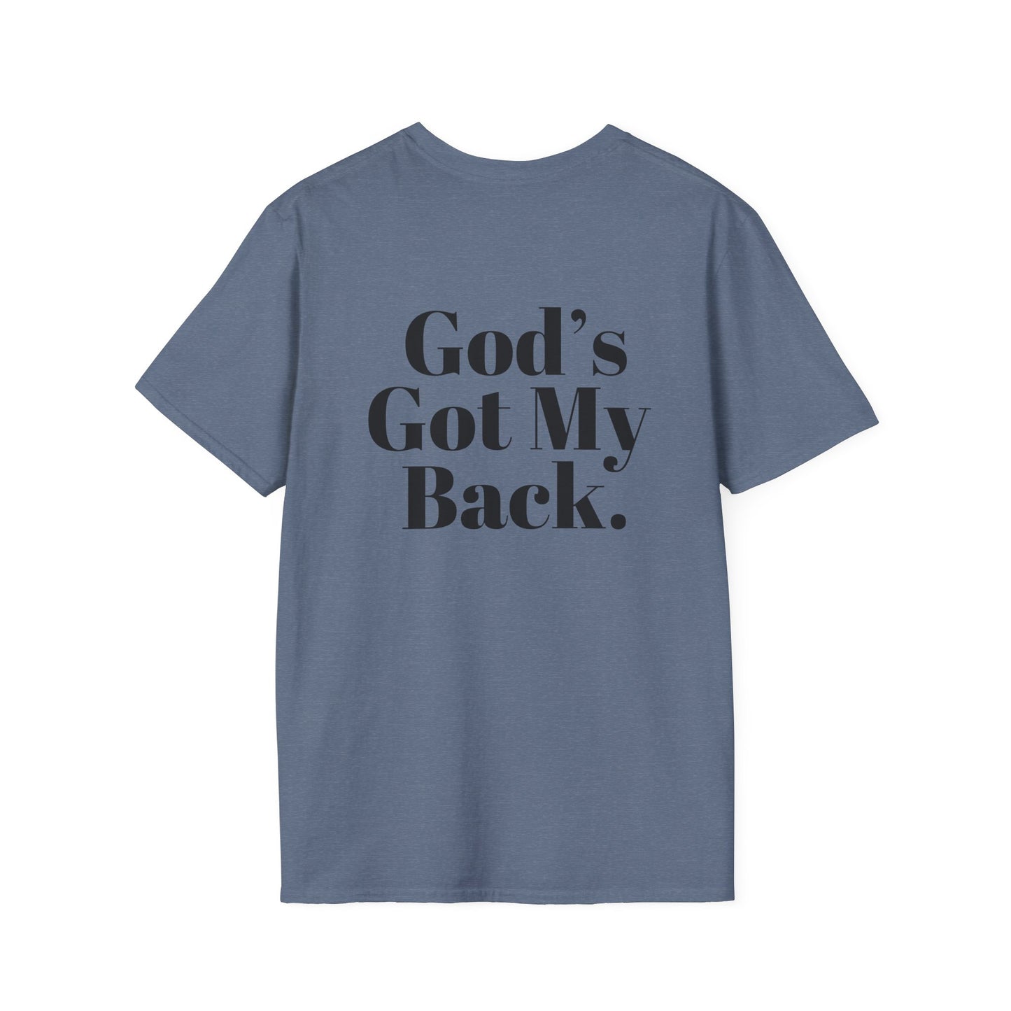 God's Got My Back Men's Tshirt (Black Logo) - Sweet Baby Jeez Teez