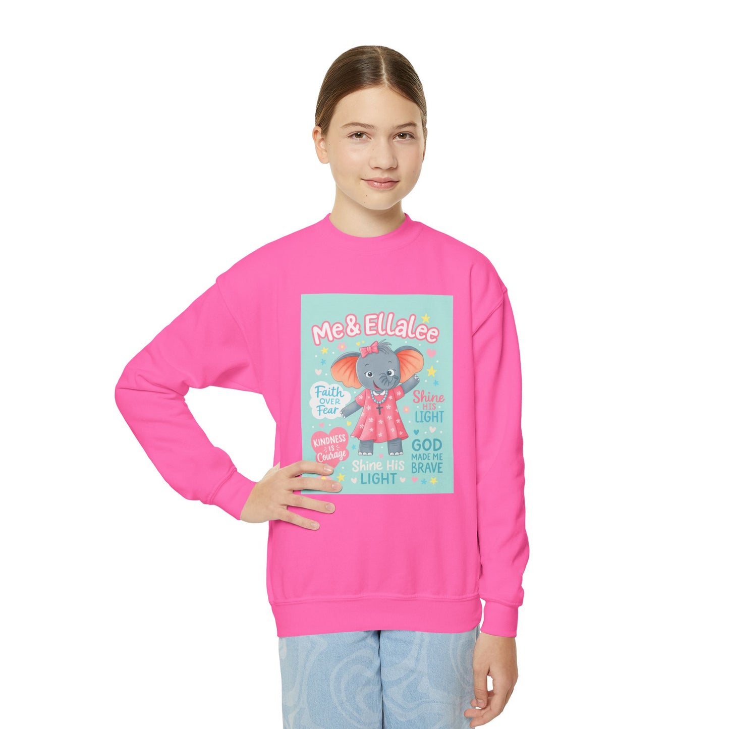 Ellalee the Elephant (TM) Girl's Sweatshirt (Mint Logo)