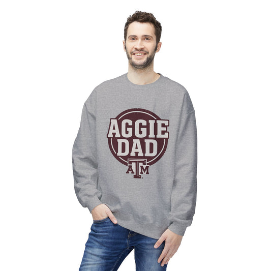 Aggie Dad Texas A&M Midweight Fleece Crewneck Sweatshirt - Sweet Baby Jeez Teez
