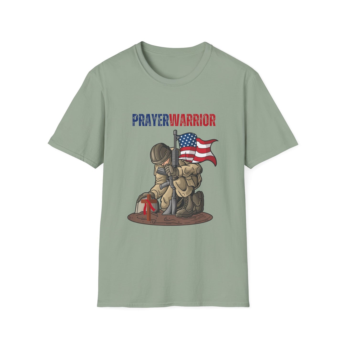 Prayer Warrior Soldier Men's Tshirt S-5XL - Sweet Baby Jeez Teez