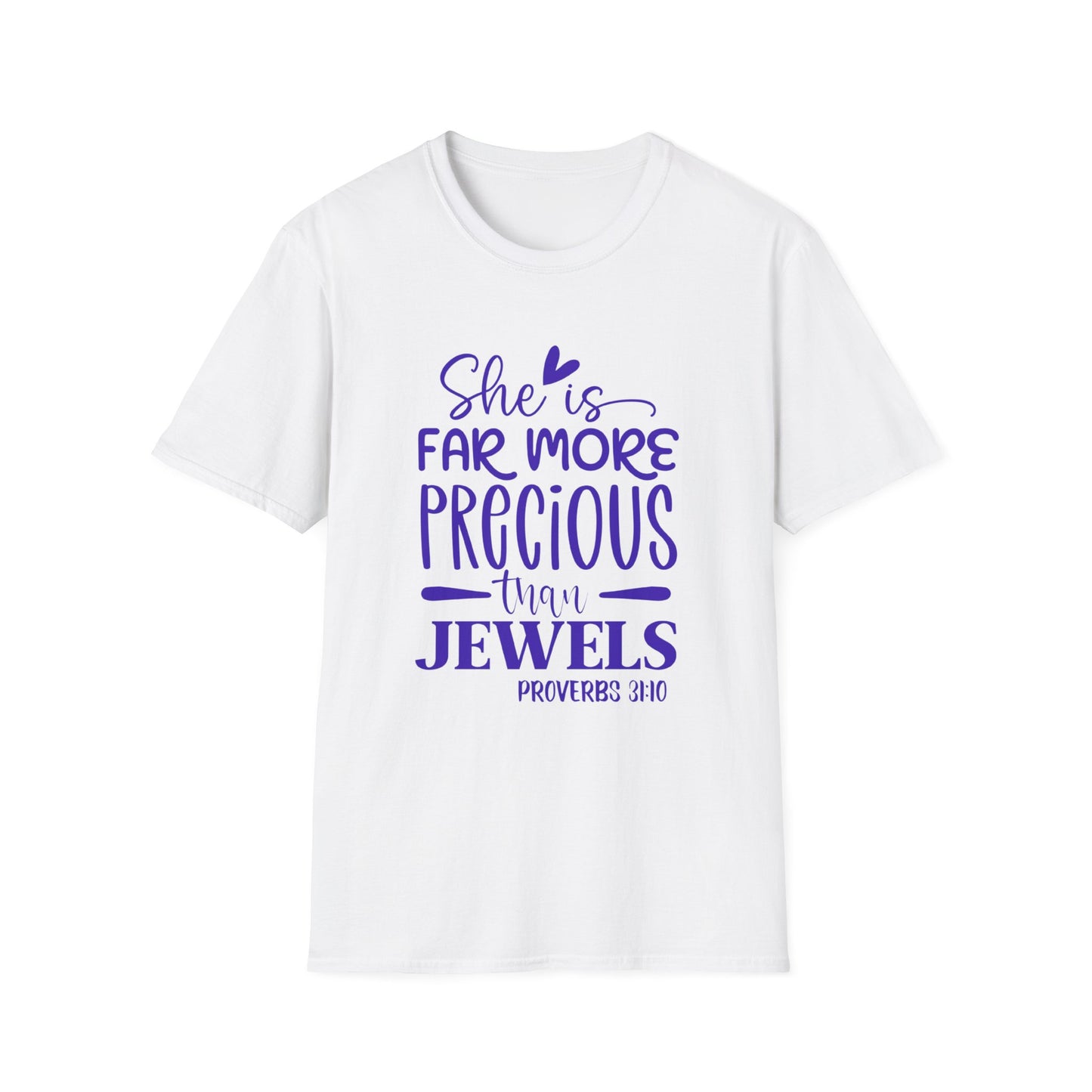 Far More Precious Women's Relaxed/Plus Tshirt (Cobalt Logo) - Sweet Baby Jeez Teez