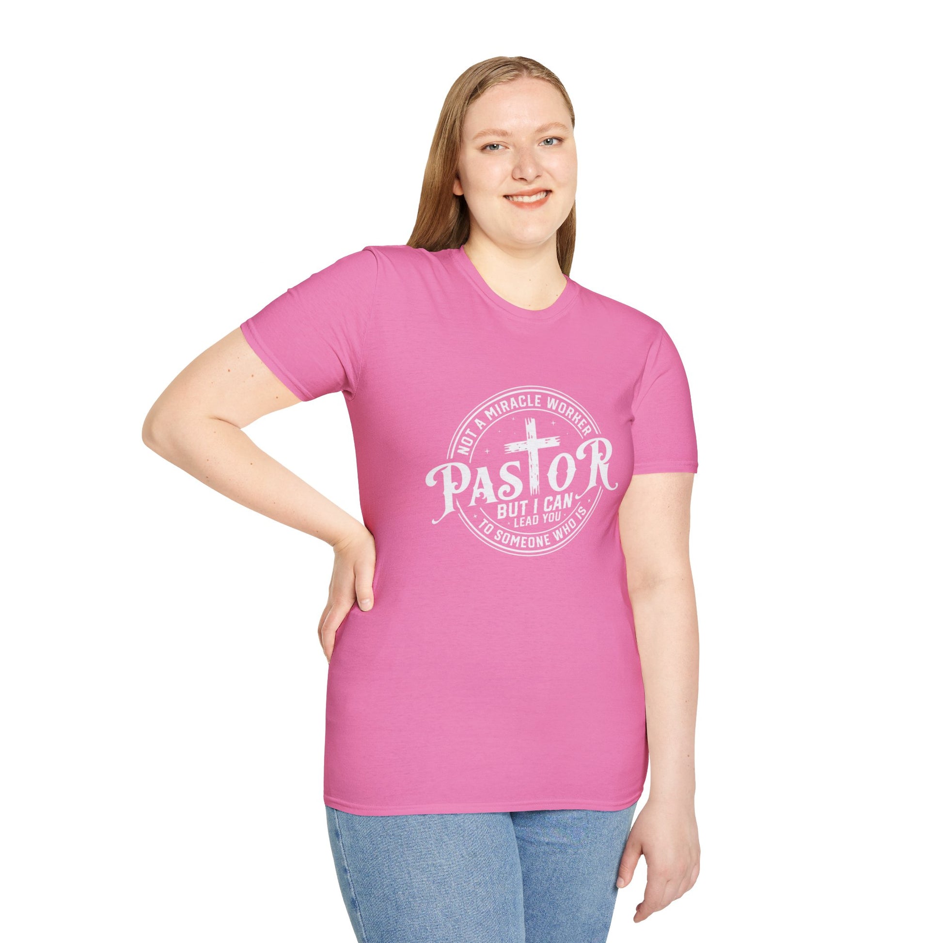 Pastor Women's Relaxed/Plus Tshirt (White Logo) - Sweet Baby Jeez Teez