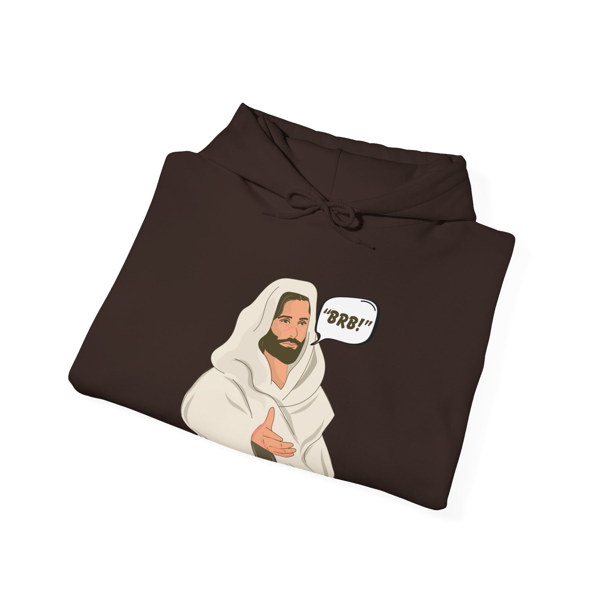 Be Right Back Men's Hoodie (Cartoon Logo) - Sweet Baby Jeez Teez