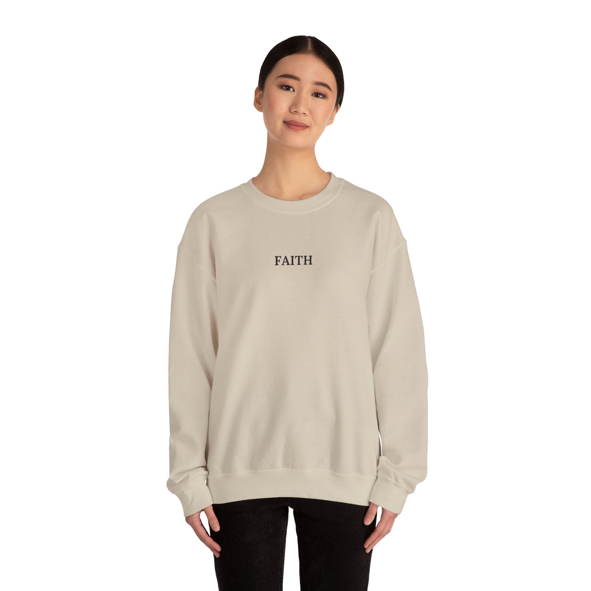 Have a Little Faith Women's Relaxed Sweatshirt (Black Logo) - Sweet Baby Jeez Teez