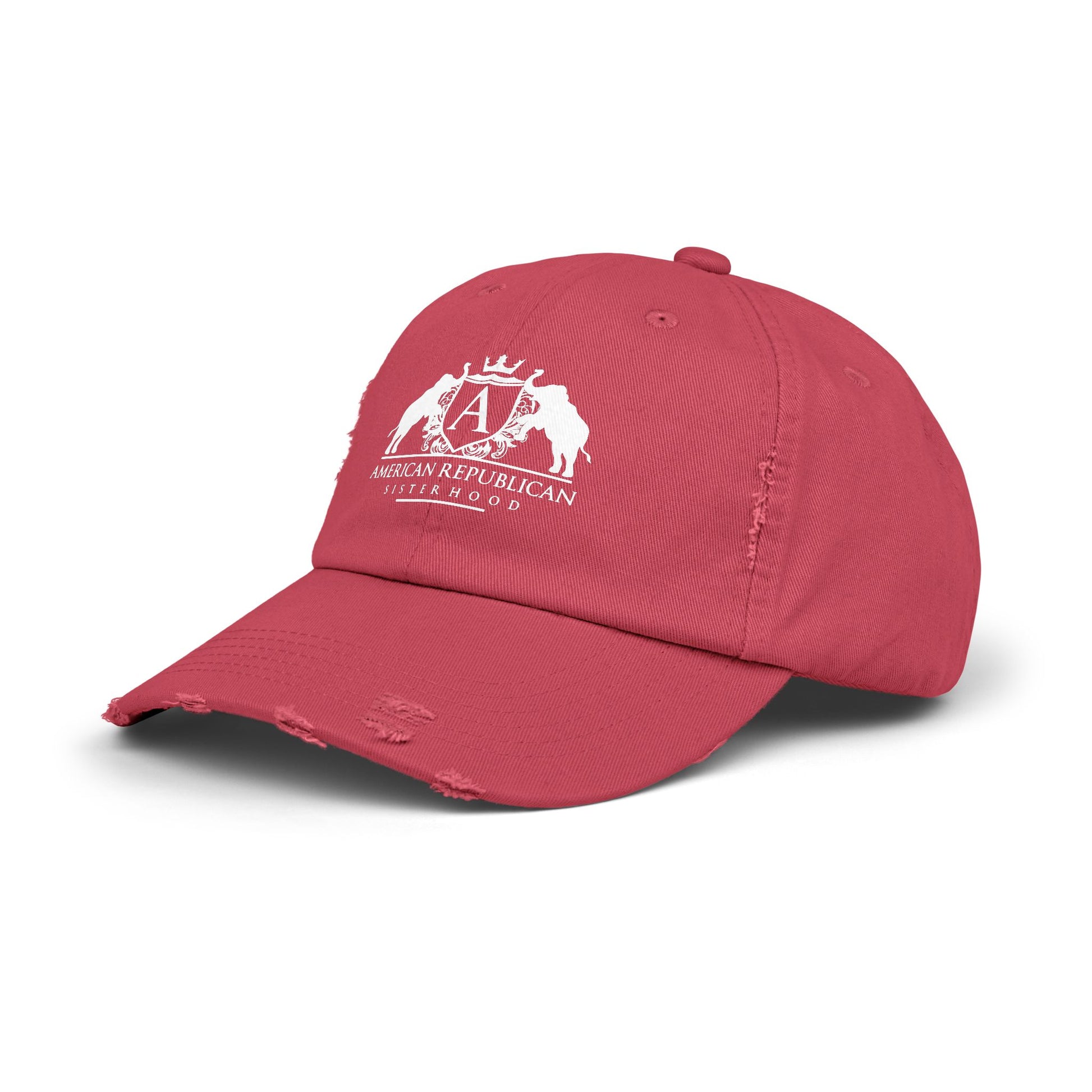 ARS White Logo Distressed Cap (ARS) - Sweet Baby Jeez Teez