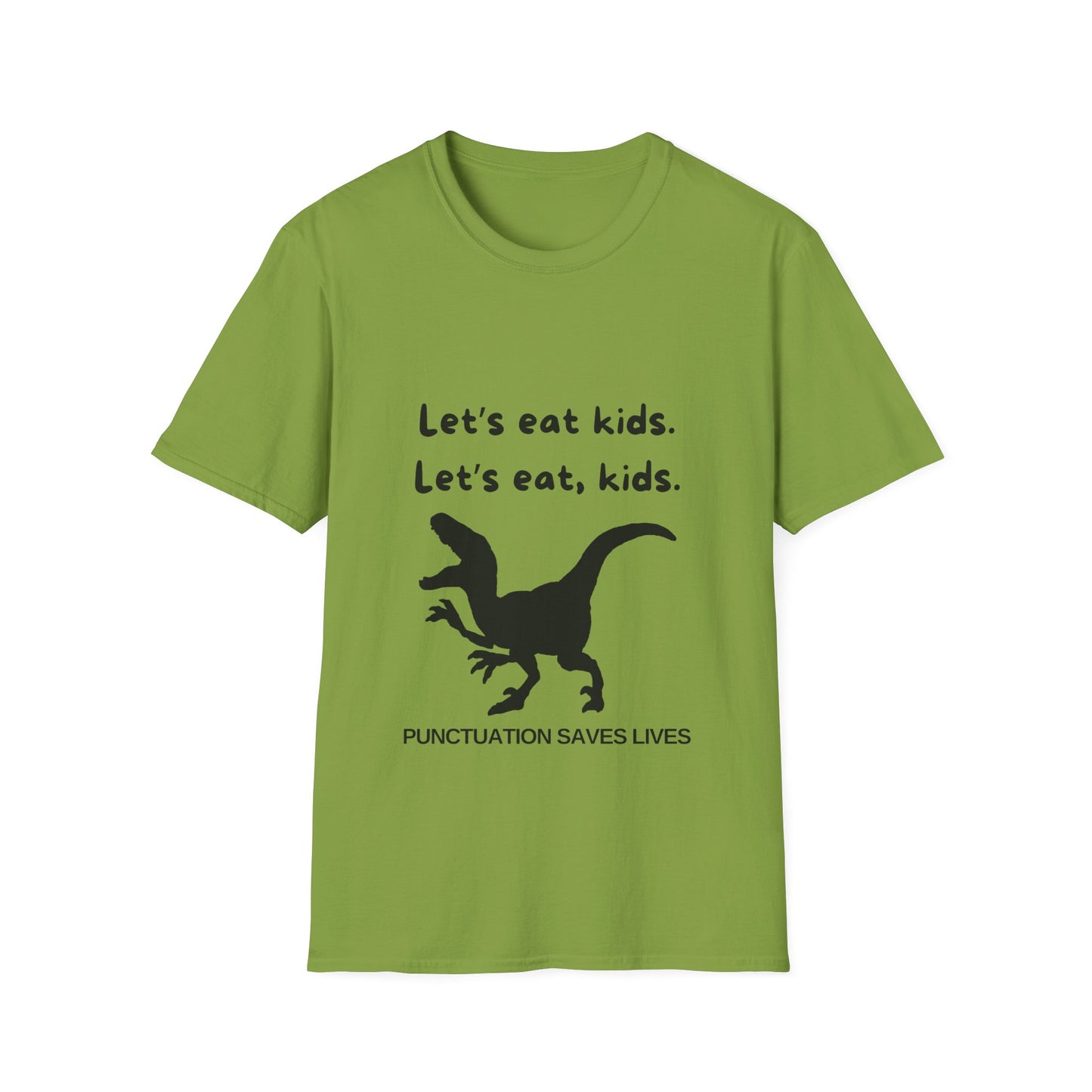 Lets Eat Kids Mens Tshirt (Black Logo) - Sweet Baby Jeez Teez