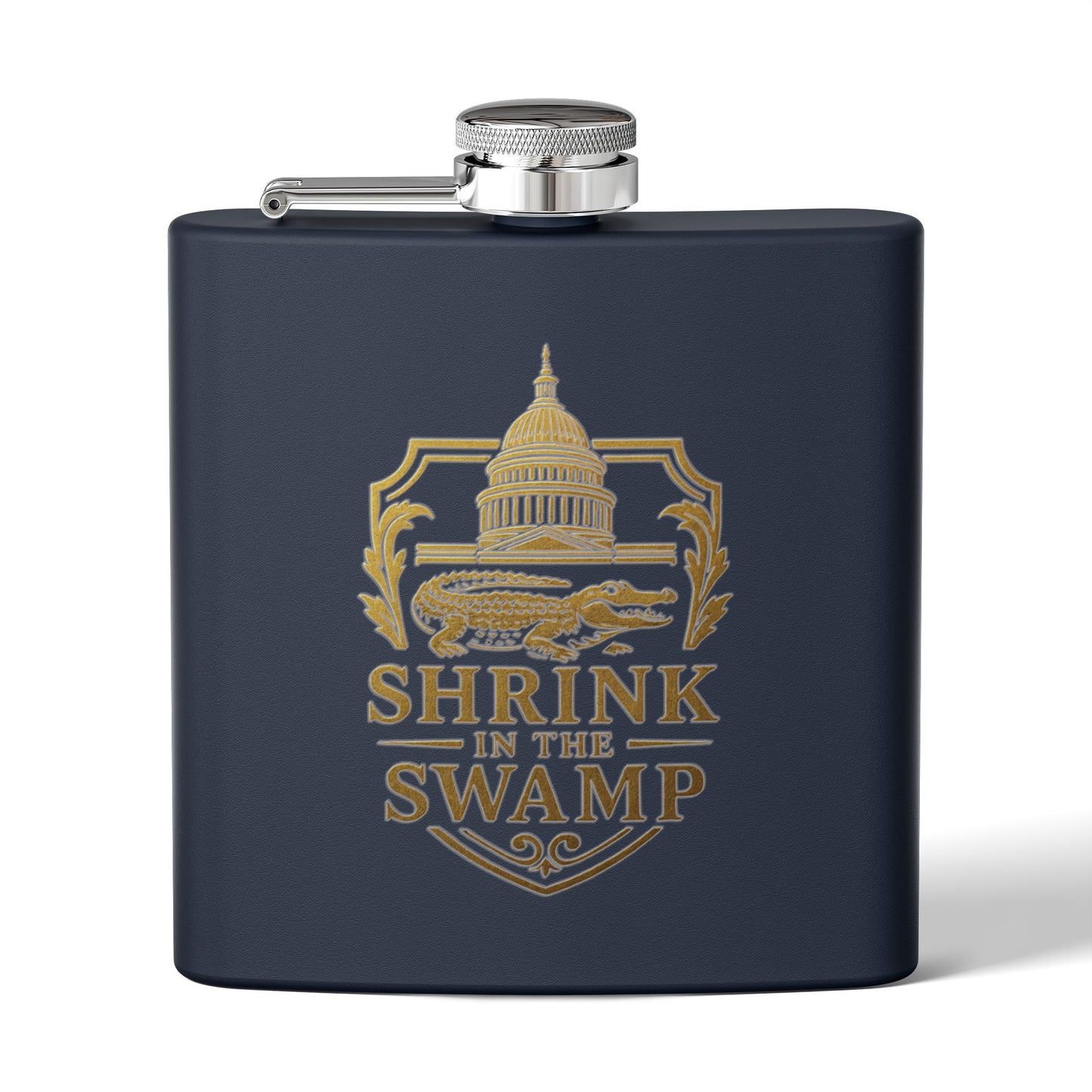 Shrink in the Swamp [TM] Stainless Steel Flask - Sweet Baby Jeez Teez