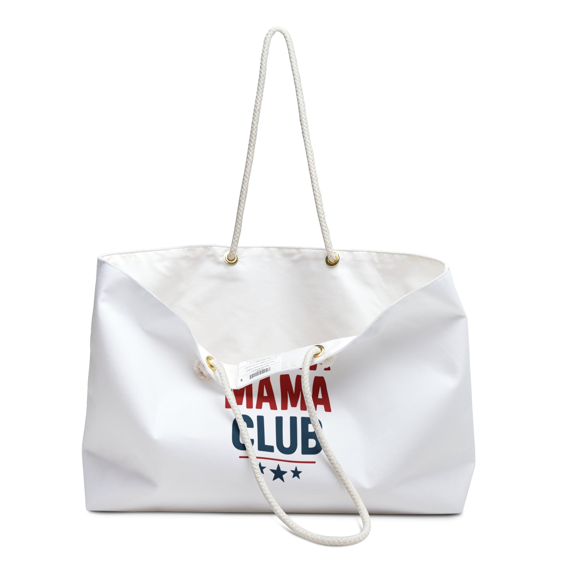 "MAHA MAMA CLUB" Weekender Bag (White) - Sweet Baby Jeez Teez