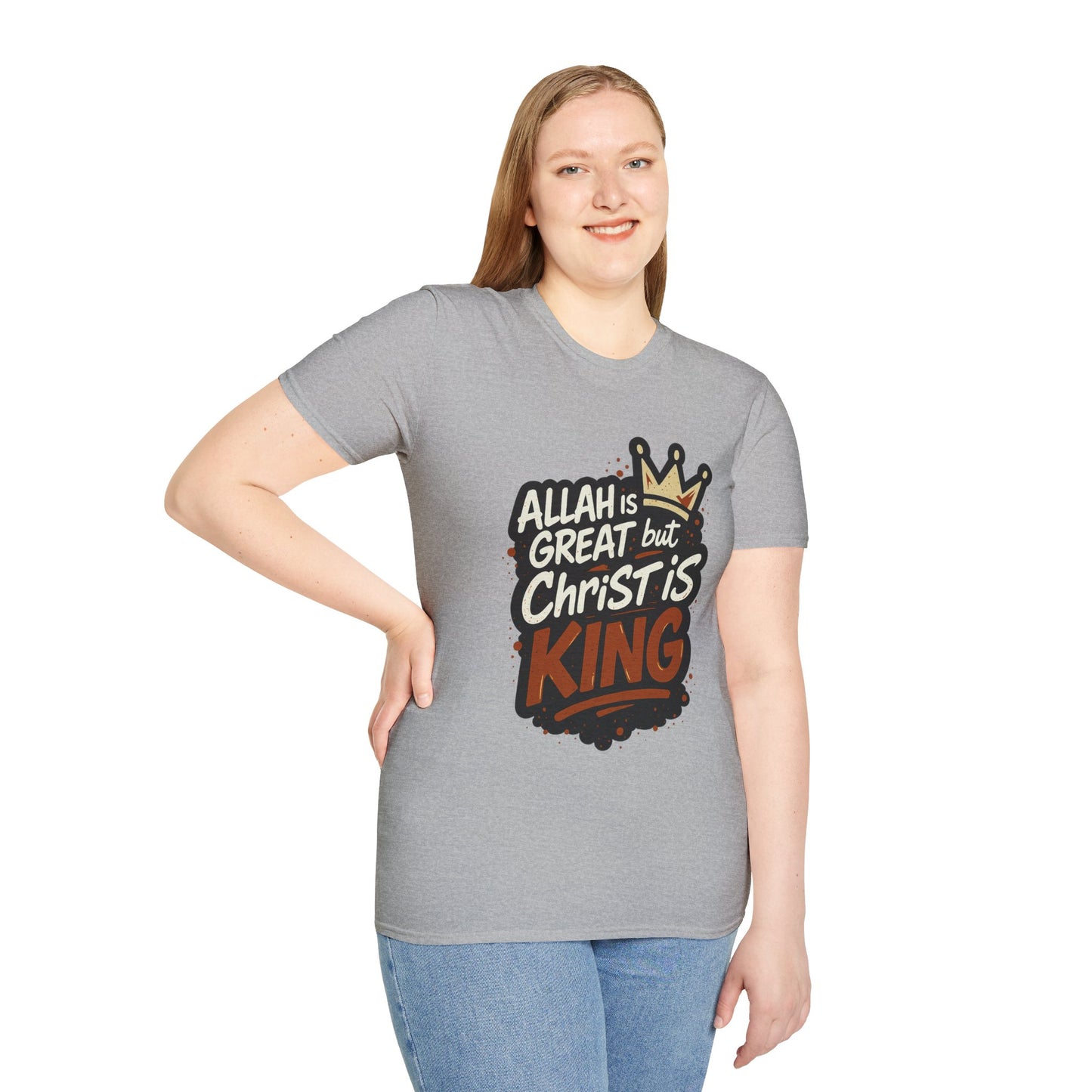Christ is King Unisex Softstyle Tshirt (Great 2 Logo)