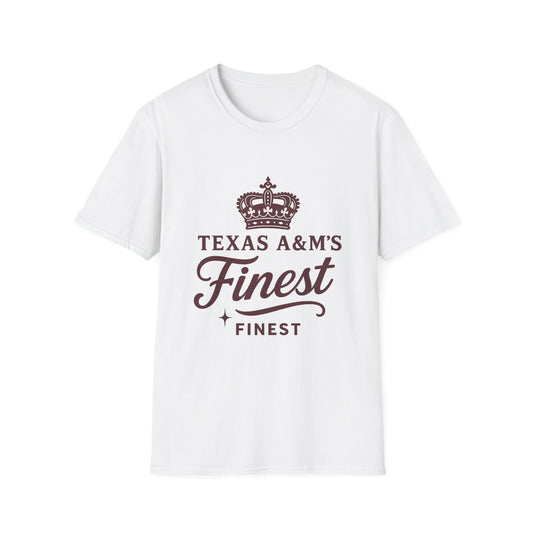 Texas A&M's Finest Unisex Softstyle T-Shirt (Logo 1) - Sweet Baby Jeez Teez