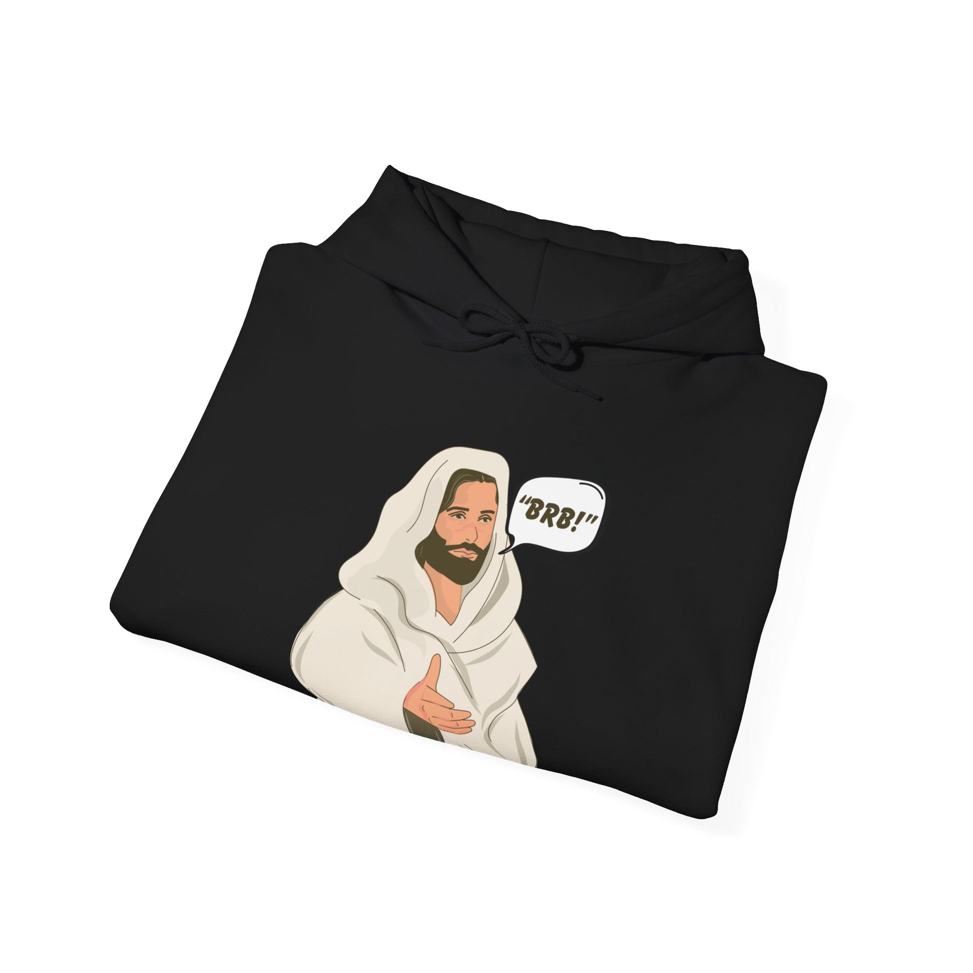 Be Right Back Men's Hoodie (Cartoon Logo) - Sweet Baby Jeez Teez