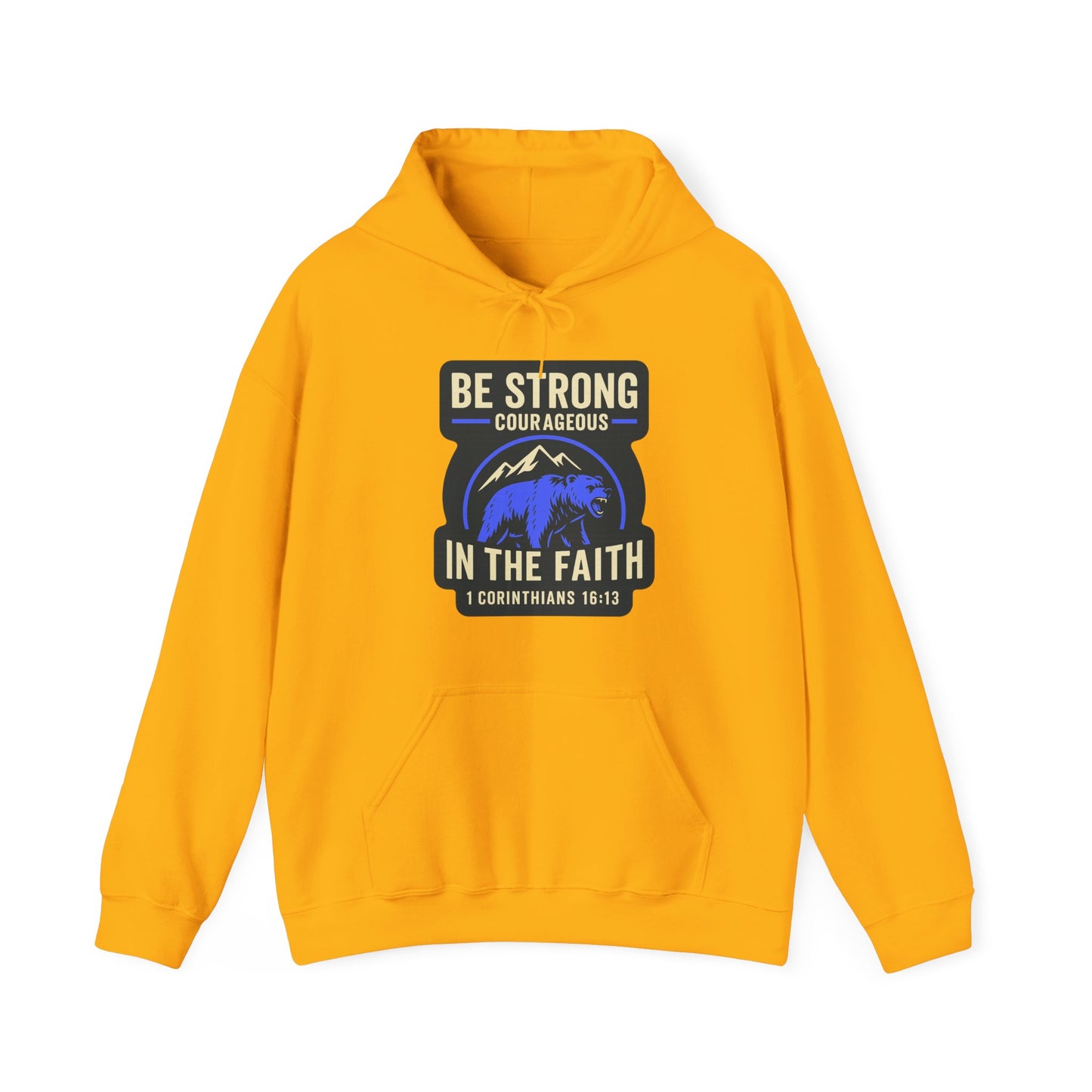 "Be Strong and Courageous" Bear Bible Verse Sweatshirt