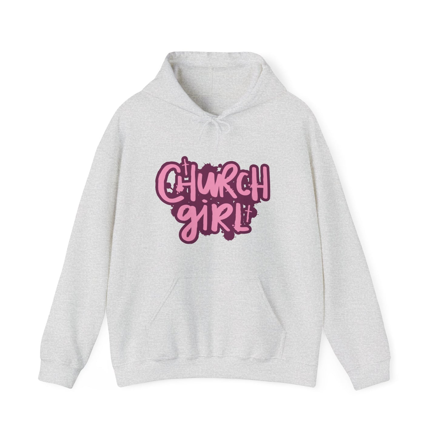 Church Girl Women's Hoodie (Pinks Logo) - Sweet Baby Jeez Teez