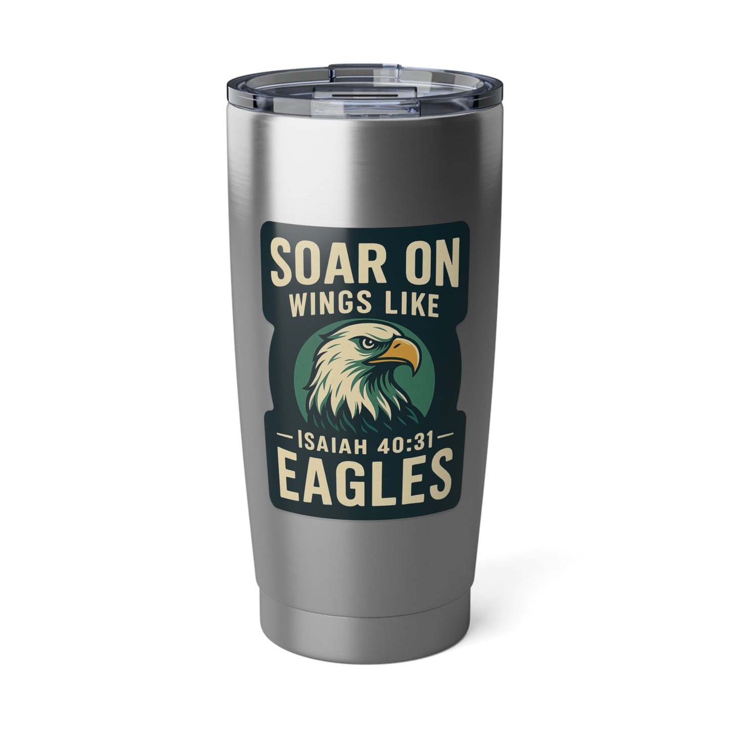 "Soar on Wings" Bible Verse Christian 20oz Stainless Steel Faith-Based Mug