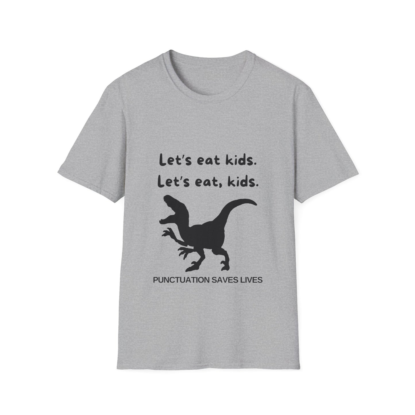Lets Eat Kids Mens Tshirt (Black Logo) - Sweet Baby Jeez Teez