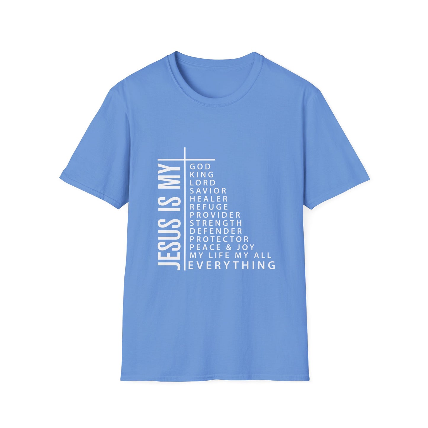Jesus is My Men's Tshirt (White Logo) - Sweet Baby Jeez Teez