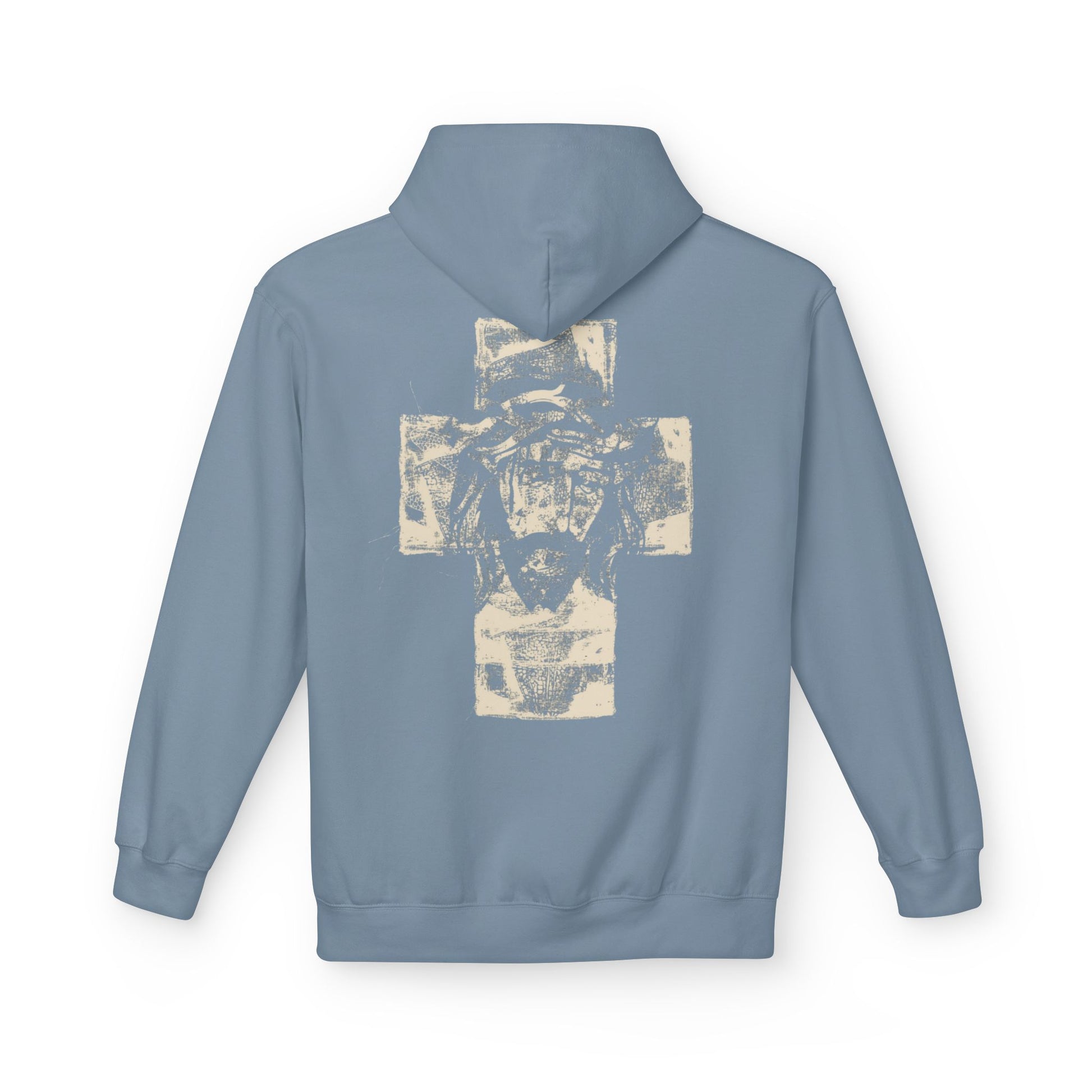 Christ Portrait on Cross Modern Logo Men's Hoodie - Sweet Baby Jeez Teez