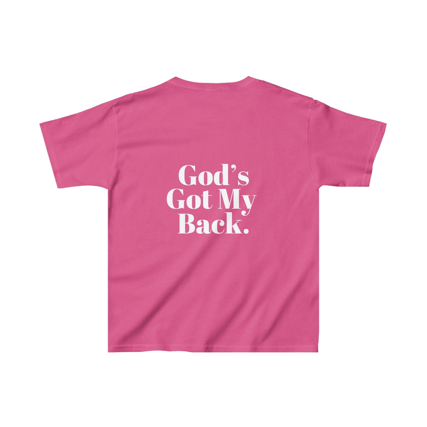 God's Got My Back Girls Tshirt (White Logo) - Sweet Baby Jeez Teez