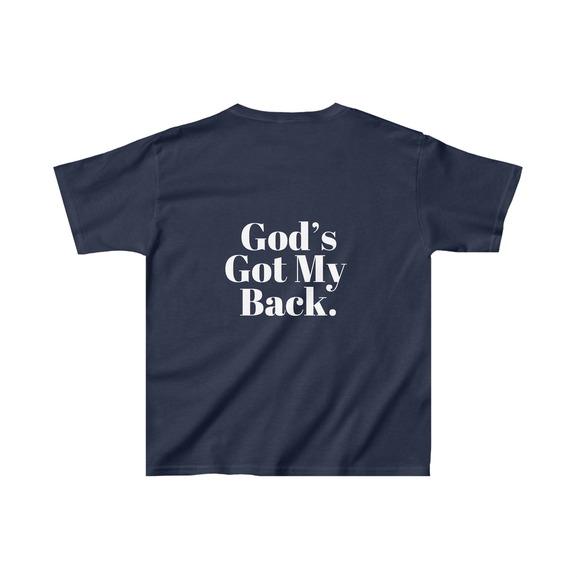 God's Got My Back Girls Tshirt (White Logo) - Sweet Baby Jeez Teez