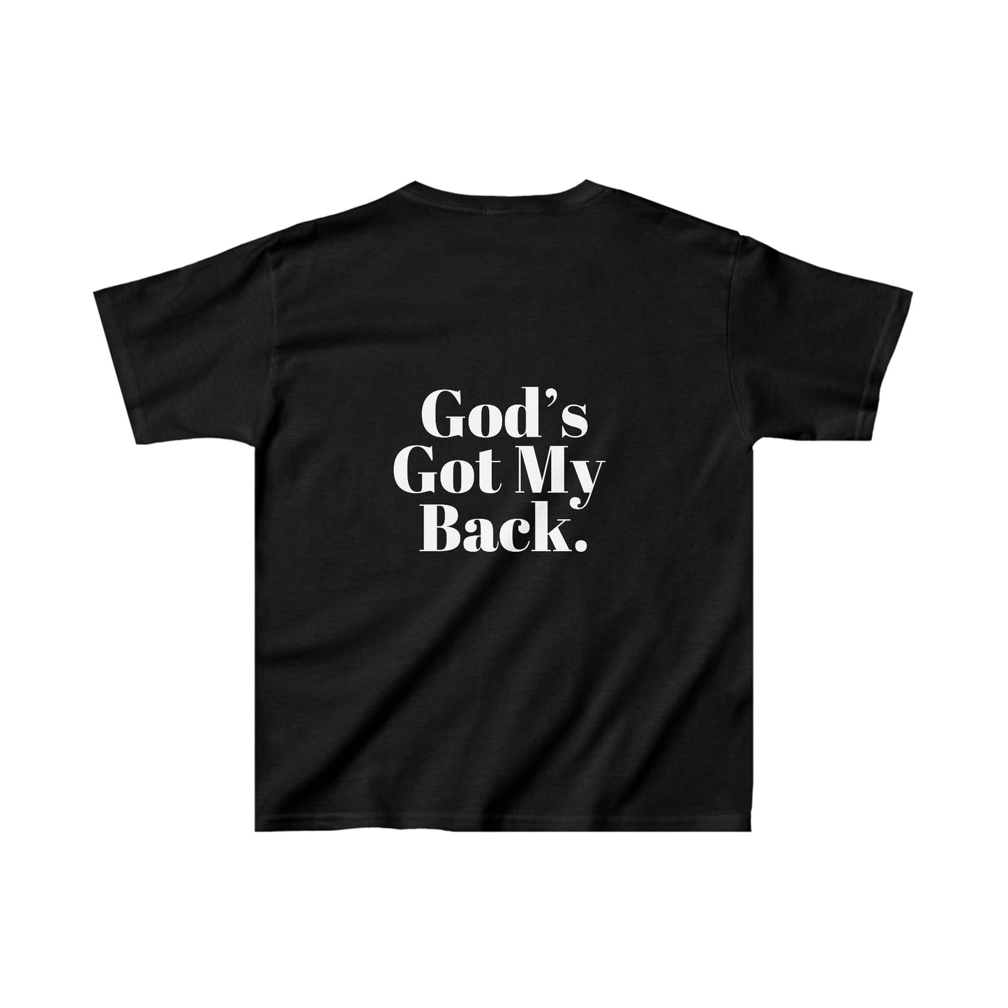 God's Got My Back Girls Tshirt (White Logo) - Sweet Baby Jeez Teez