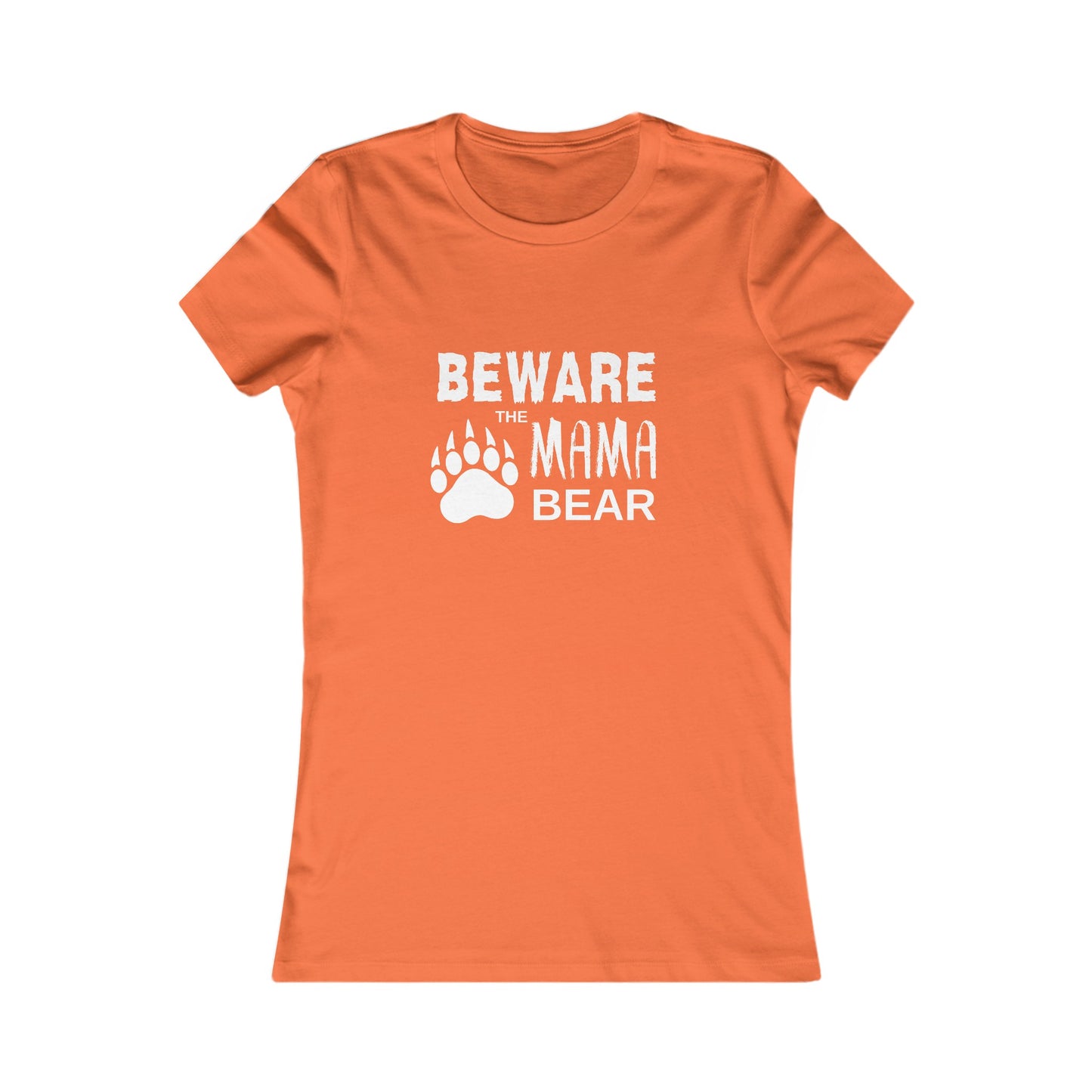 Mama Bear Women's Fitted Tshirt (White Logo) - Sweet Baby Jeez Teez