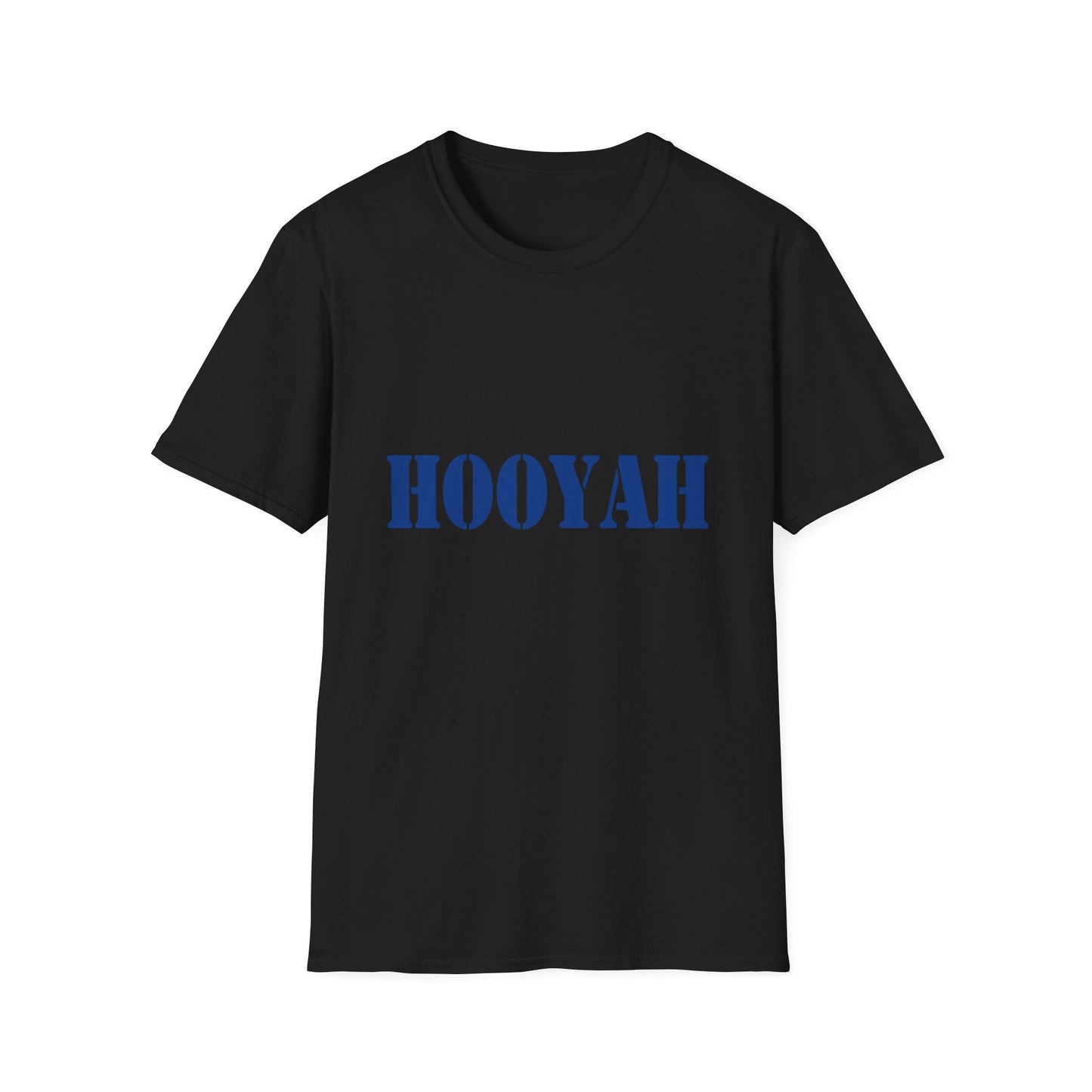 HOOYAH (Navy) Unisex Tshirt (MM Blue Logo) - Sweet Baby Jeez Teez
