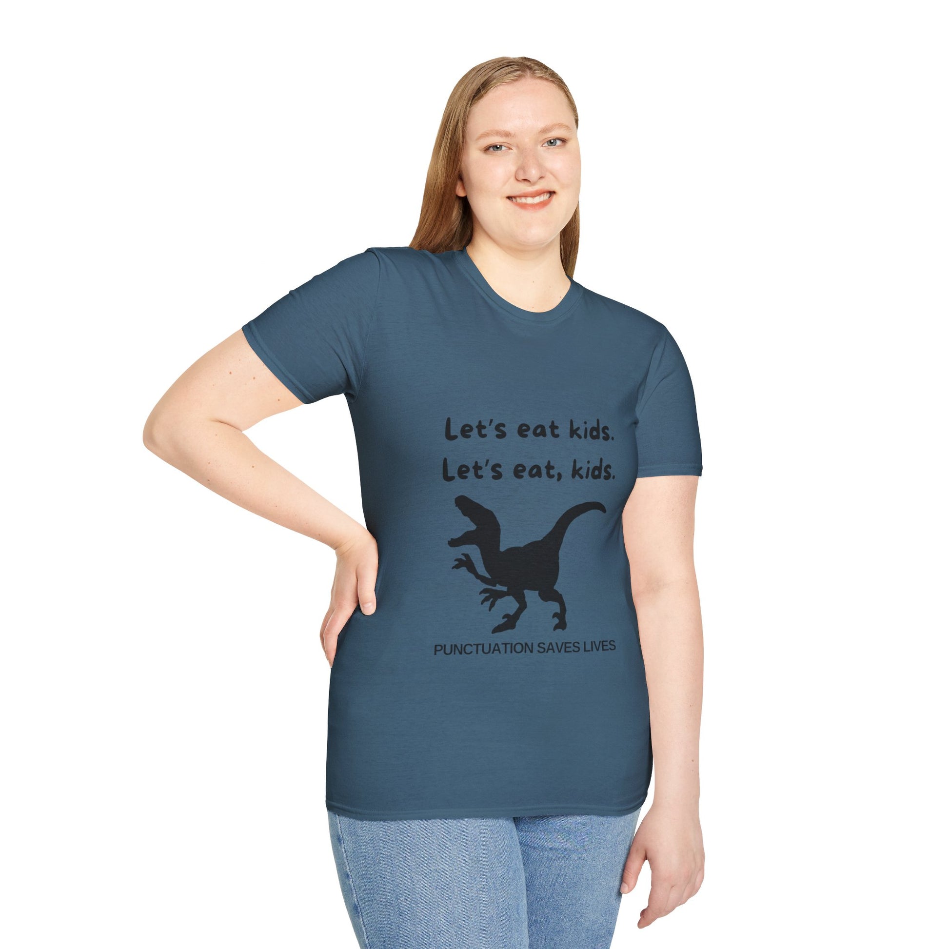 Lets Eat Kids Mens Tshirt (Black Logo) - Sweet Baby Jeez Teez