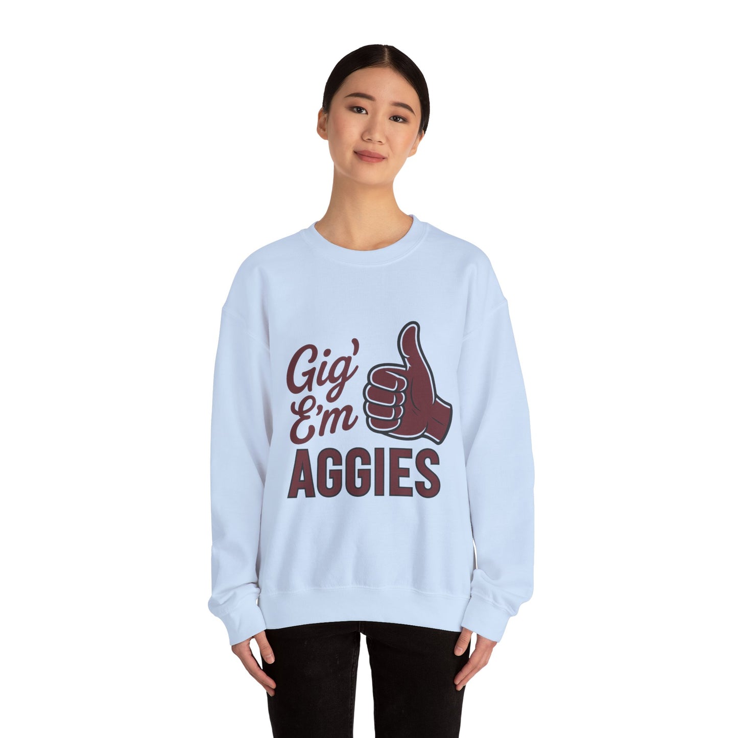 Gig 'Em Aggies Texas A&M Unisex Crewneck Sweatshirt - Sweet Baby Jeez Teez