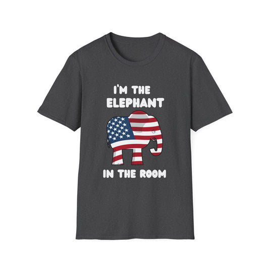 Elephant in Room Cartoon Women's Relaxed/Plus Tshirt (White Logo) - Sweet Baby Jeez Teez