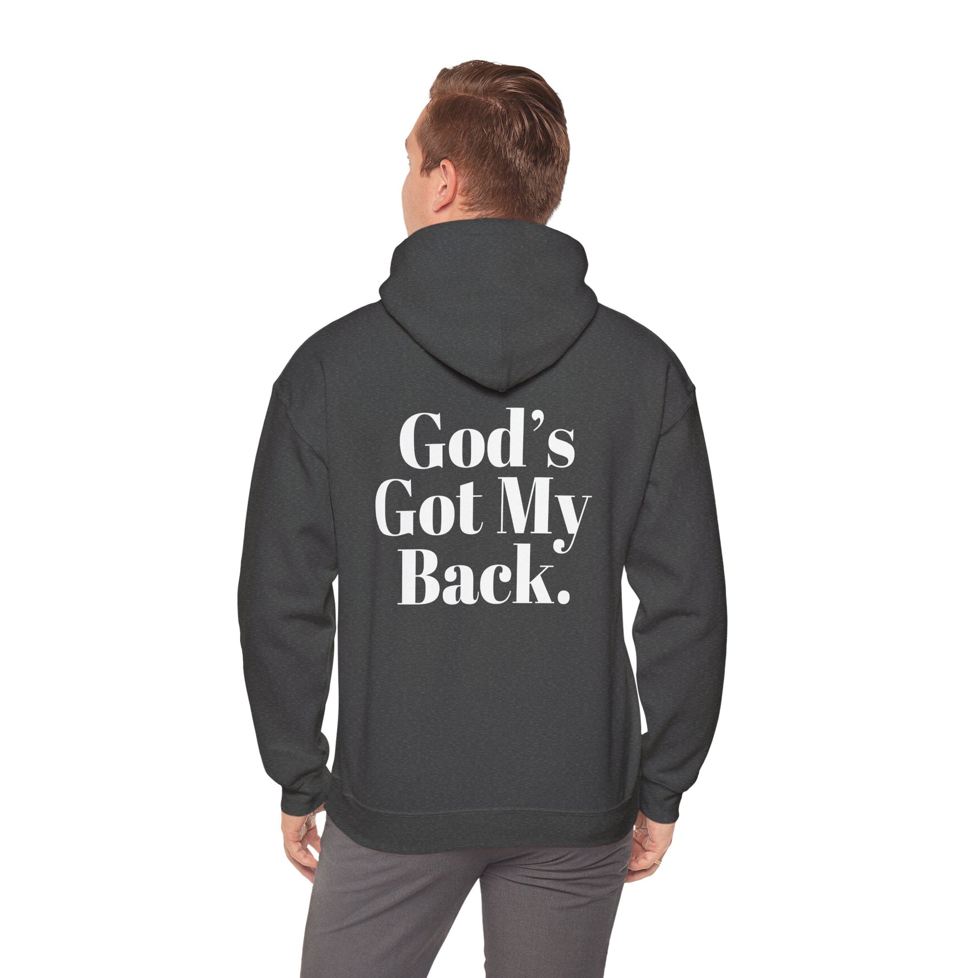 God's Got My Back Men's Hoodie (White Logo) - Sweet Baby Jeez Teez