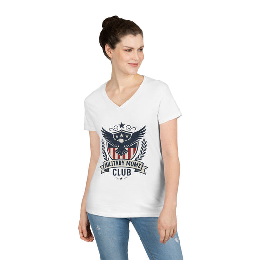 Military Moms' Club Women's V-Neck Semi-Fitted T-Shirt - Sweet Baby Jeez Teez
