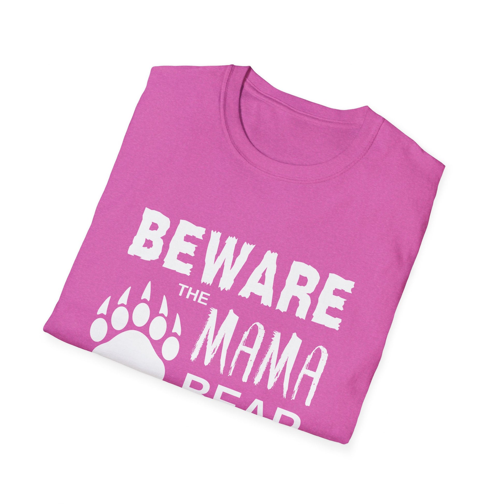 Mama Bear Women's Relaxed/Plus Tshirt (White Logo) - Sweet Baby Jeez Teez