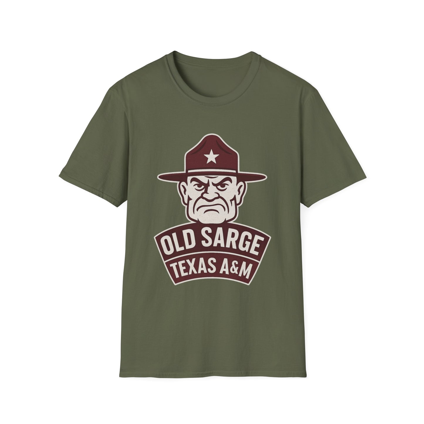 Texas A&M Old Sarge Unisex Softstyle T-Shirt - Sweet Baby Jeez Teez