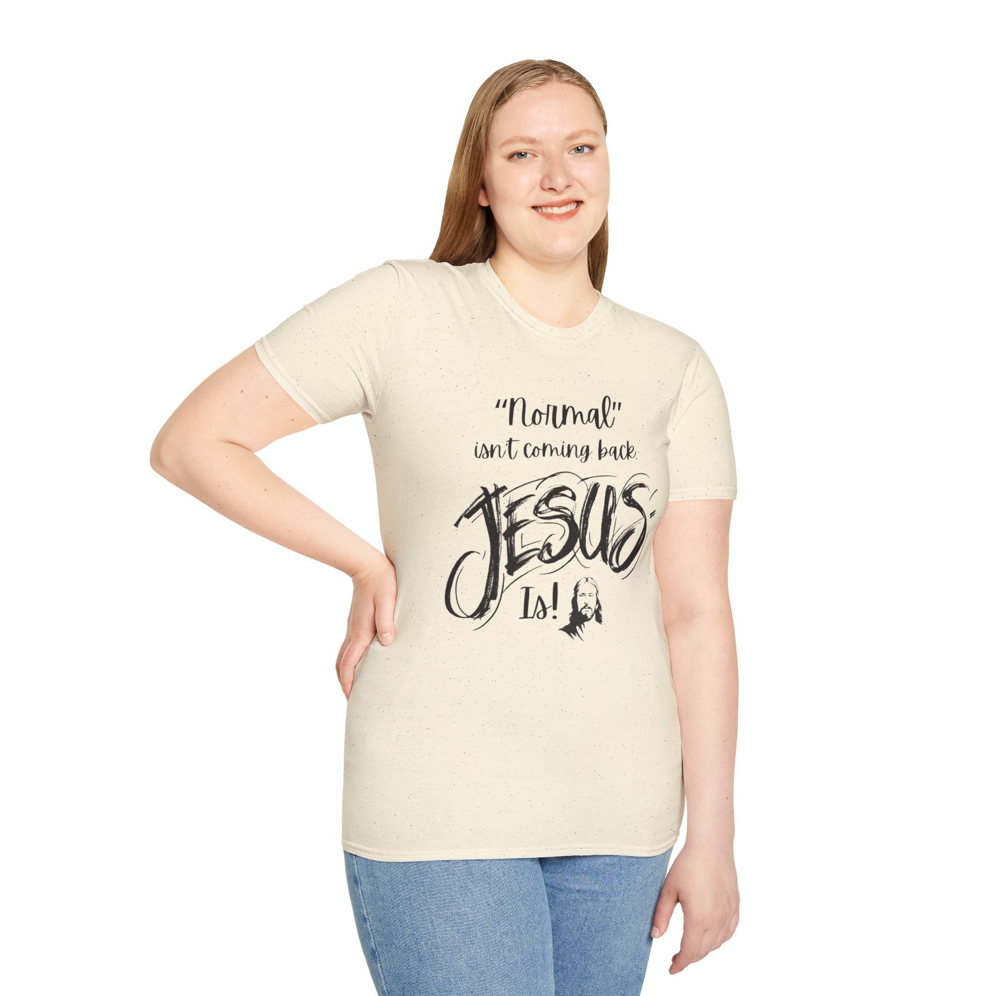 Normal isn't Coming Back Women's Relaxed/Plus Tshirt (Black Logo)) - Sweet Baby Jeez Teez