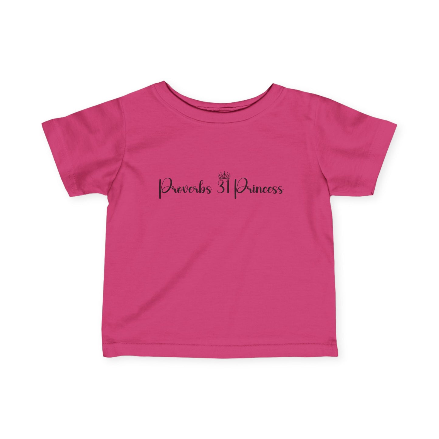 Proverbs 31 Princess Girl's Infant Tshirt (Black Logo)