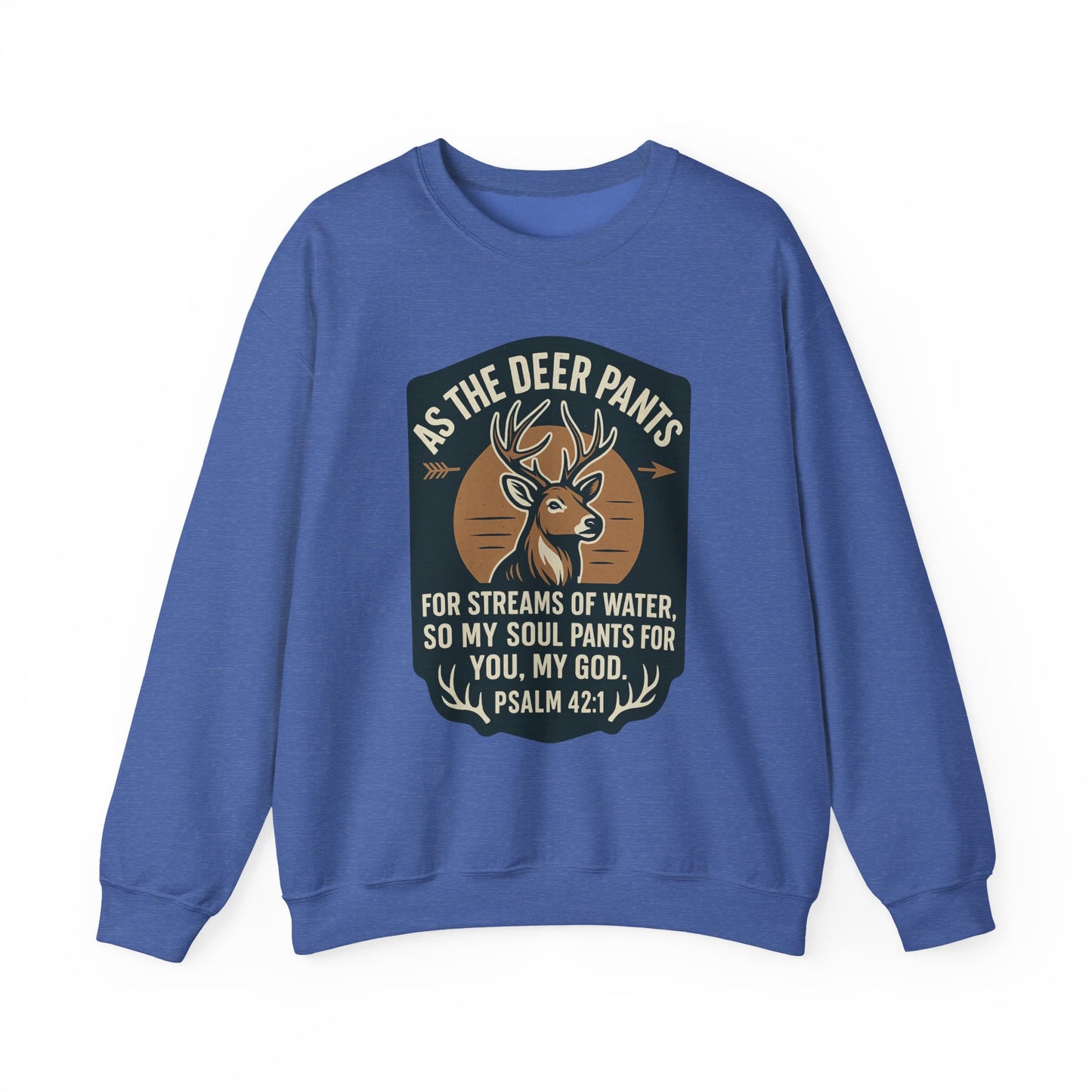 Psalm 42:1 "As the Deer" Bible Verse Cozy Sweatshirt