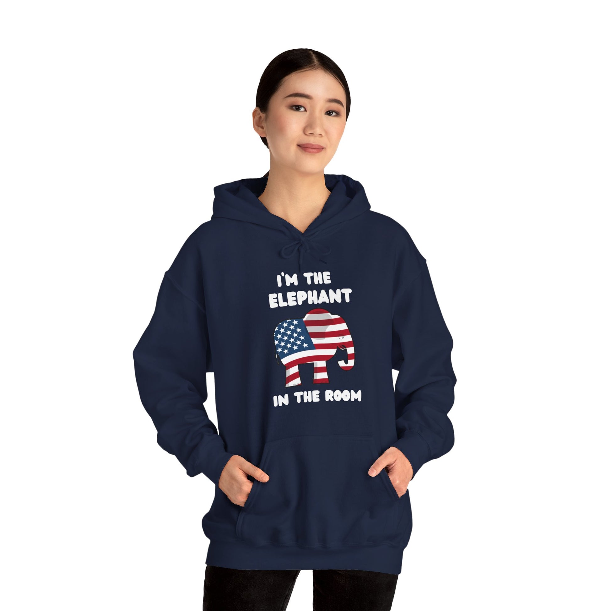 Elephant in the Room Women's Hoodie S-5XL (White Logo) - Sweet Baby Jeez Teez
