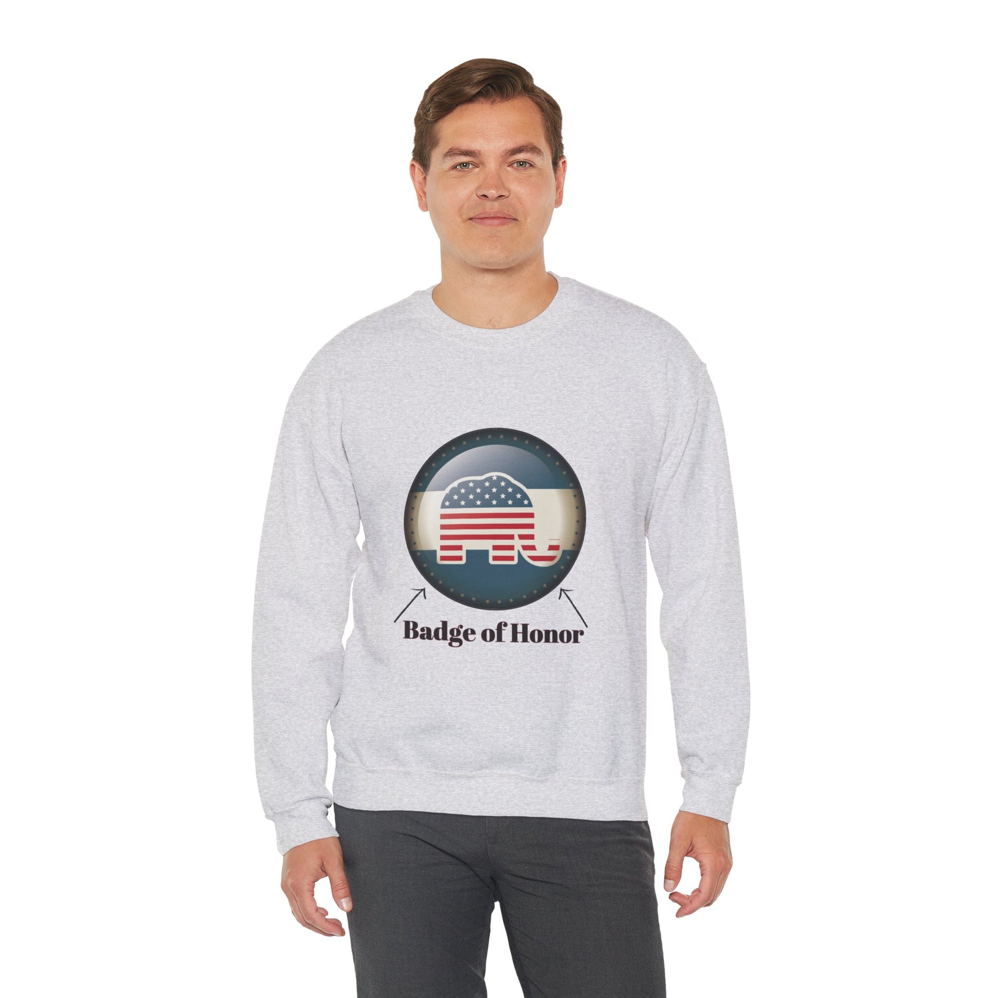Badge of Honor Men's Sweatshirt - Sweet Baby Jeez Teez